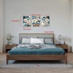 Blue Lotus Flower Canvas Wall - Image 3