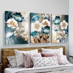 Blue Lotus Flower Canvas Wall